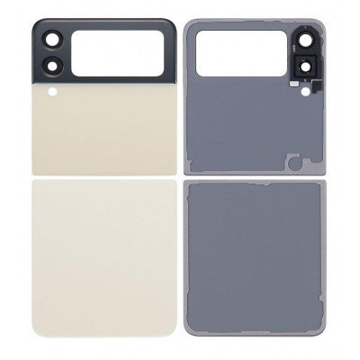 Back Panel Glass With Camera Lens for Samsung Galaxy Z Flip 3 Gold Care OG