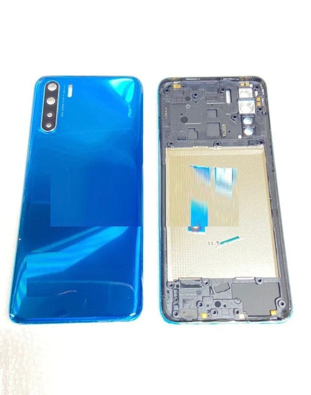 Mozomart Back Panel Housing with Middle Ring for Oppo F15 Blue