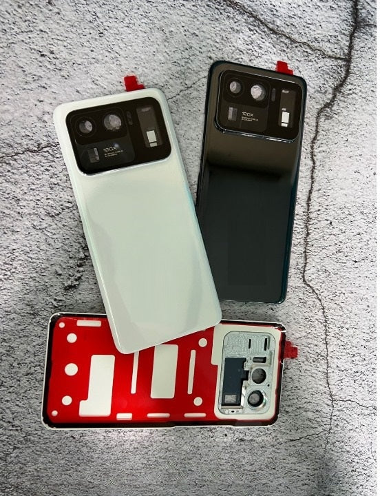 Mozomart Back Panel Glass Housing for Xiaomi Mi 11 Ultra : White Mozomart