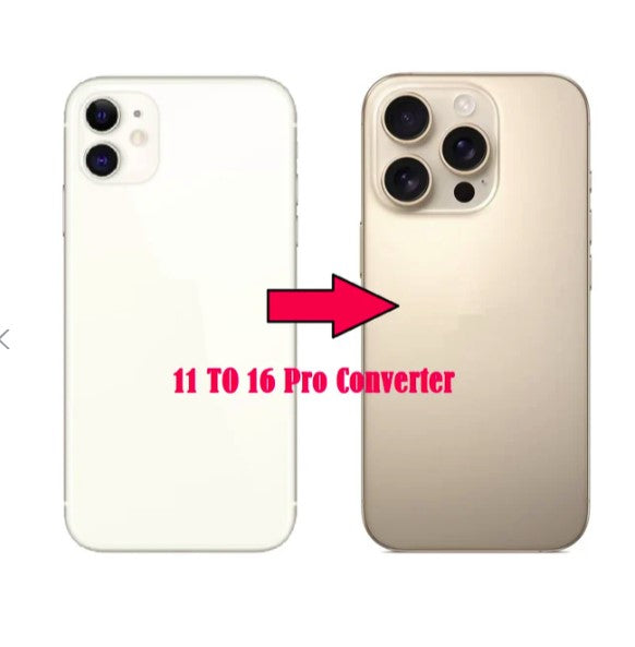 Convertor Back Panel Housing Body for Apple iPhone 11 Convert to Apple iPhone 16 Pro