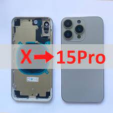 Convertor Back Panel Housing Body for Apple iPhone X Convert to Apple iPhone 15 Pro