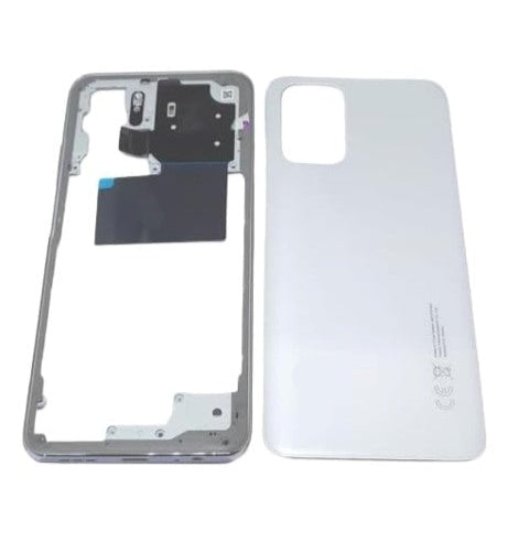Mozomart Back Panel Housing with Middle Ring for Redmi Note 10s White
