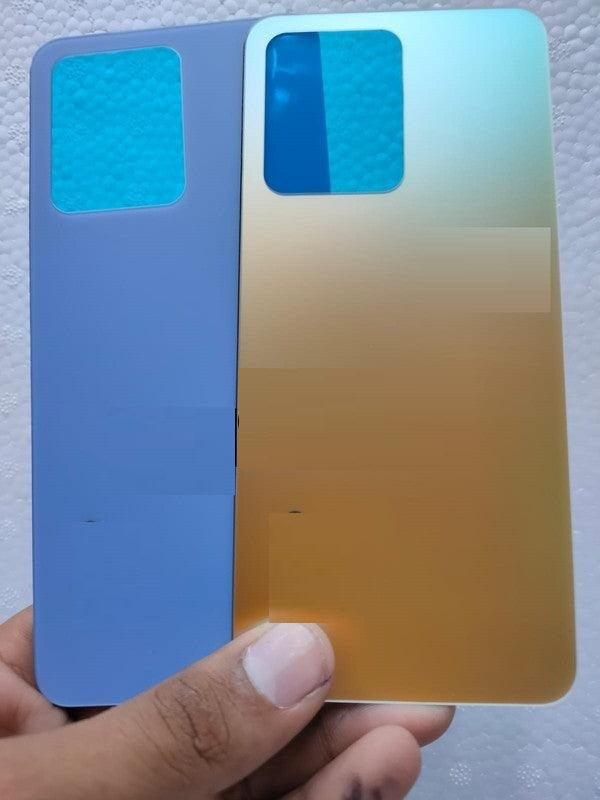 Mozomart Back Panel Glass for Vivo V23 : Sunshine Gold