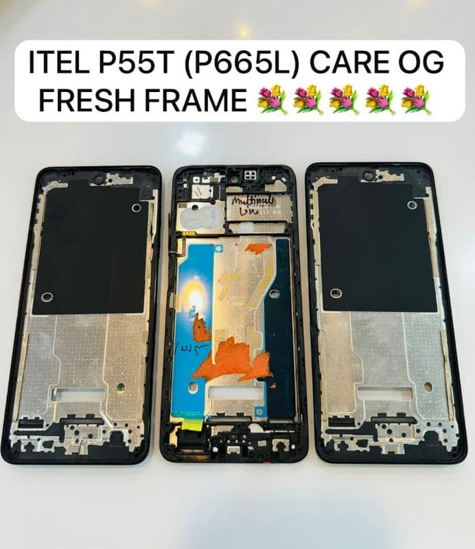 Lcd Frame Middle Chassis for Itel P55T Black