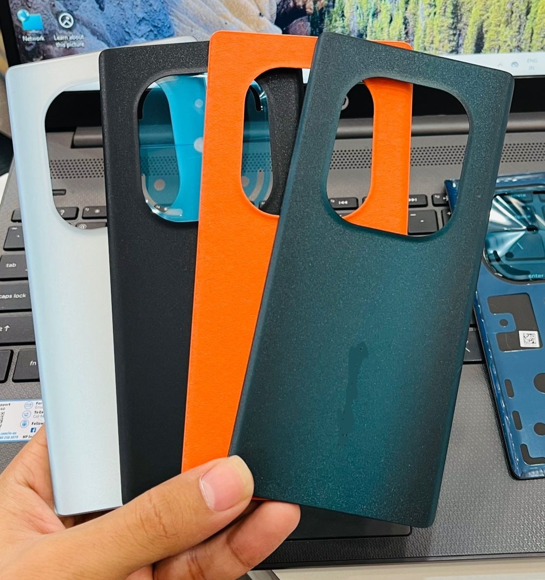 Back Panel Glass for Tecno Phantom X2 : Orange Zeespares