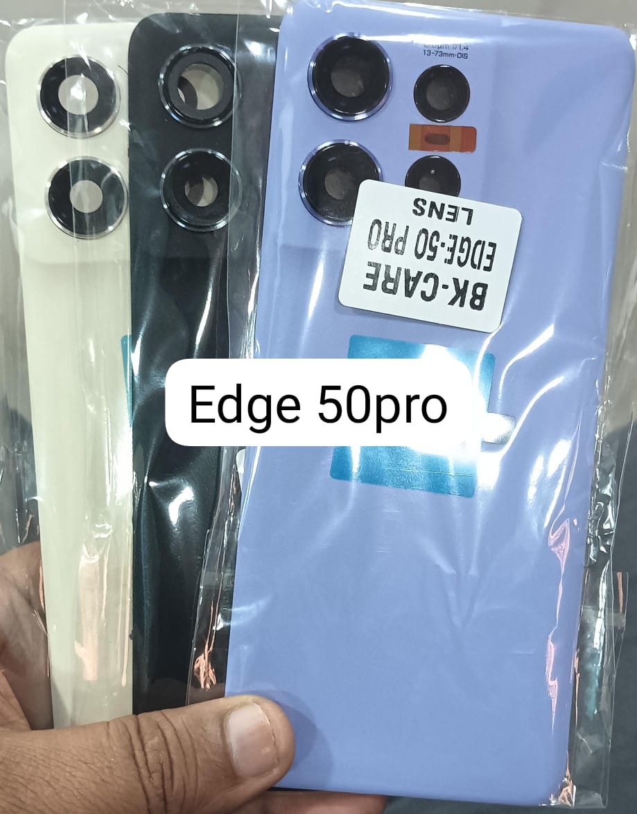 Back Panel with Camera Lens for Moto Edge 50 Pro Black