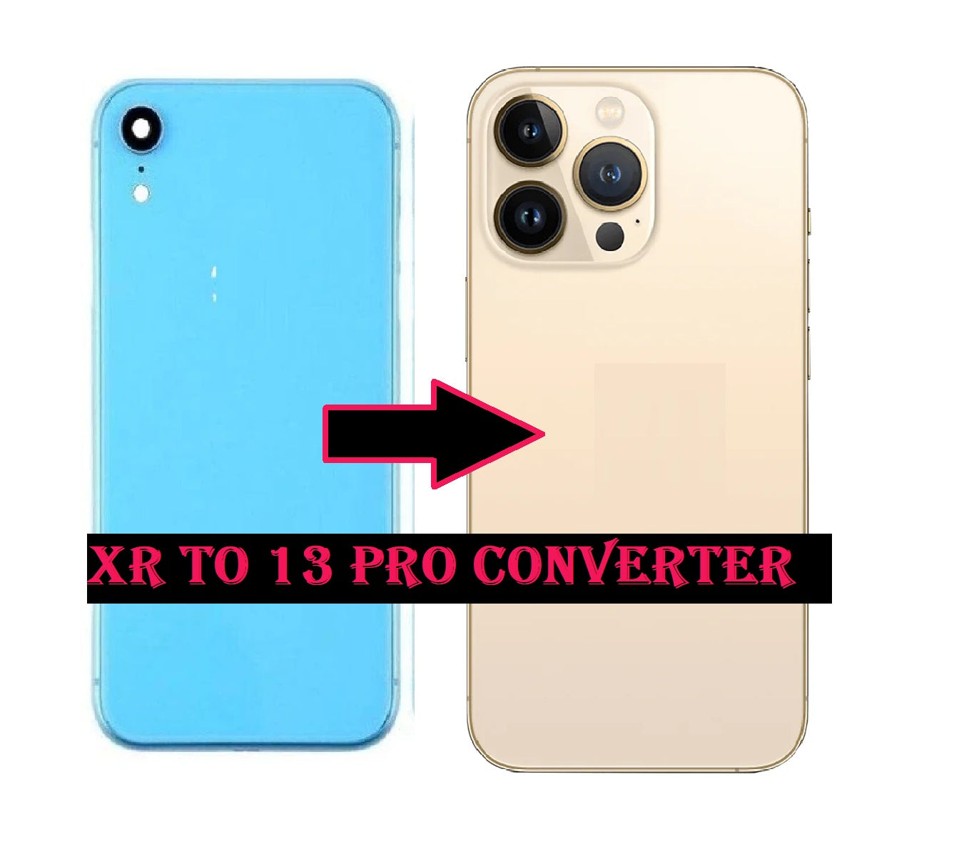 Converter Back Panel Housing Body for Apple iPhone XR Convert to Apple iPhone 13 Pro