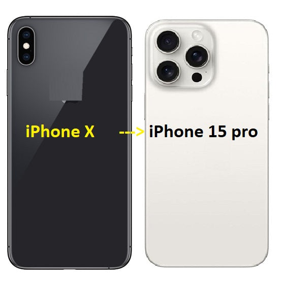 Convertor Back Panel Housing Body for Apple iPhone X Convert to Apple iPhone 15 Pro