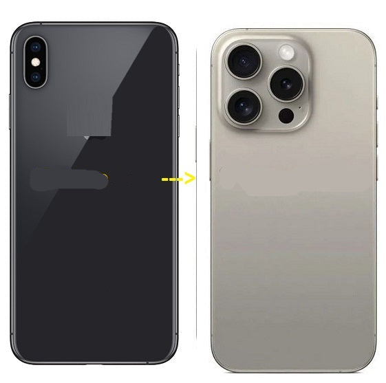 Convertor Back Panel Housing Body for Apple iPhone X Convert to Apple iPhone 15 Pro Zeespares