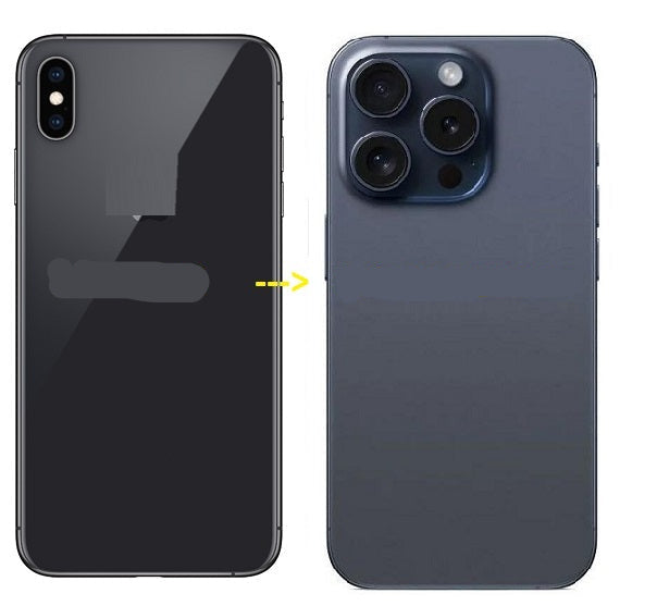 Convertor Back Panel Housing Body for Apple iPhone X Convert to Apple iPhone 15 Pro Zeespares
