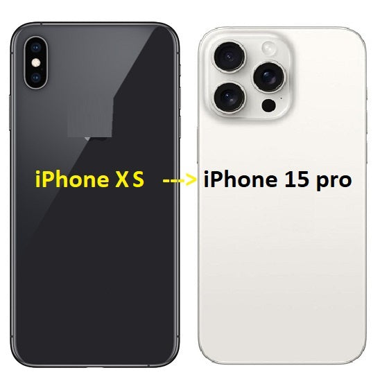 Convertor Back Panel Housing Body for Apple iPhone XS Convert to Apple iPhone 15 Pro Zeespares