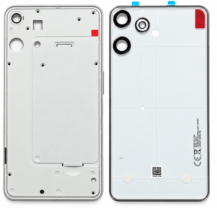 Back Panel Housing for Nothing 3A Lite White- Zeespares.in