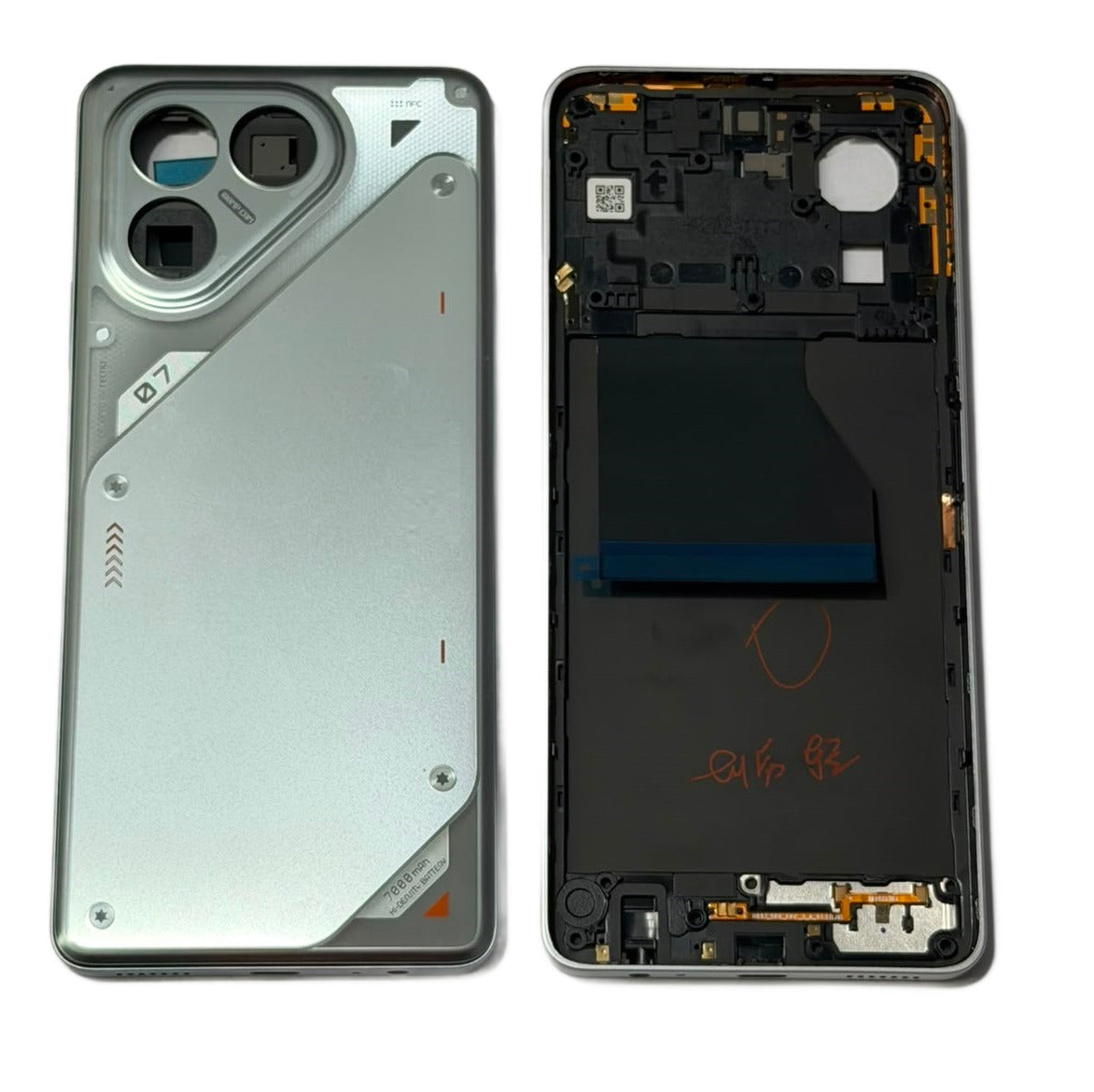 Back Panel Housing for Tecno Pova 7 5G Silver- Zeespares.in
