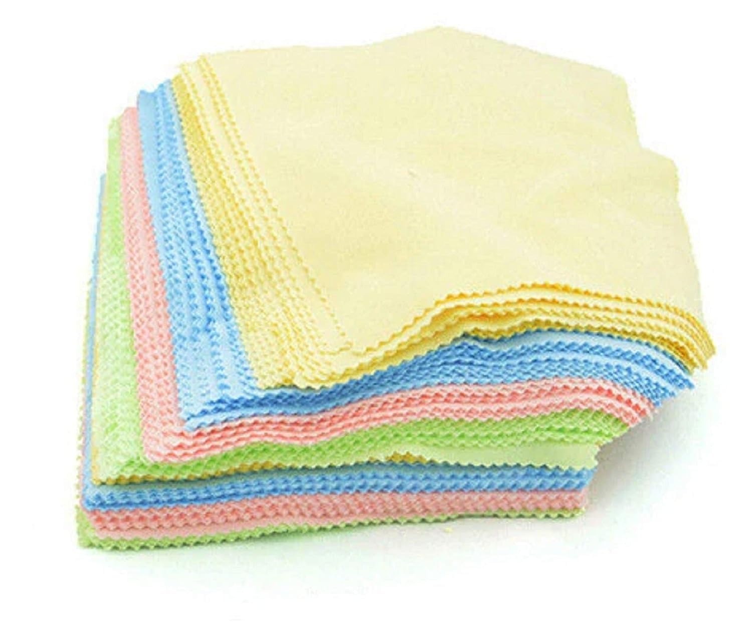 100 pcs Cleaning Microfiber Cloths For Mobile, Laptop, Camera Lens. [5 X 5inch] Zeespares