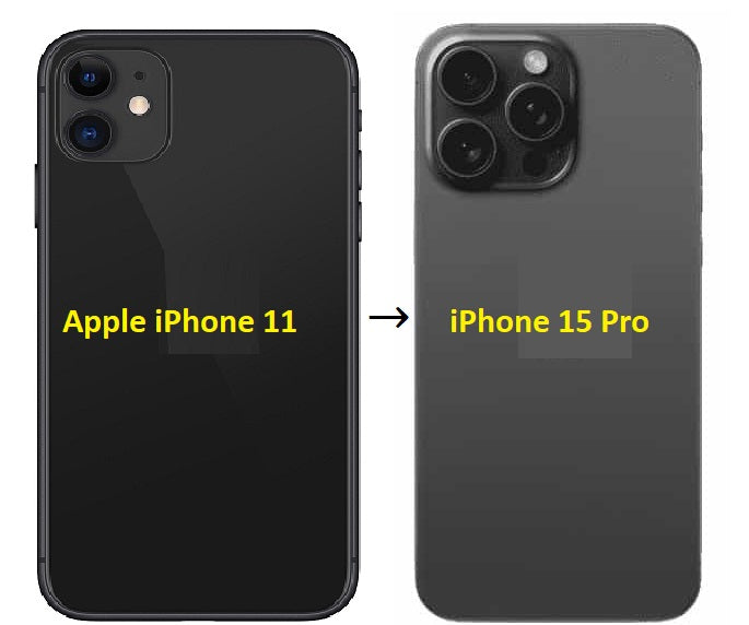 Convertor Back Panel Housing Body for Apple iPhone 11 Convert to Apple iPhone 15 Pro Zeespares