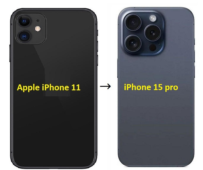 Convertor Back Panel Housing Body for Apple iPhone 11 Convert to Apple iPhone 15 Pro Zeespares