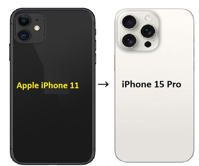 Convertor Back Panel Housing Body for Apple iPhone 11 Convert to Apple iPhone 15 Pro Zeespares