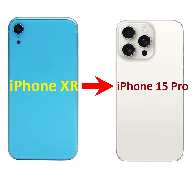Convertor Back Panel Housing Body for Apple iPhone XR Convert to Apple iPhone 15 Pro