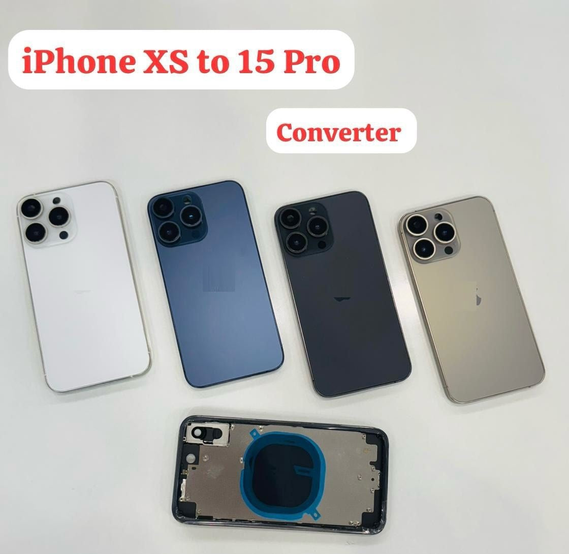 Convertor Back Panel Housing Body for Apple iPhone XS Convert to Apple iPhone 15 Pro Zeespares
