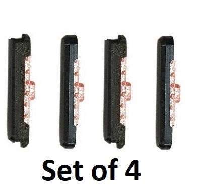External Side Button Out Keys for LG G8X ThinQ Black (Set of 4) Zeespares