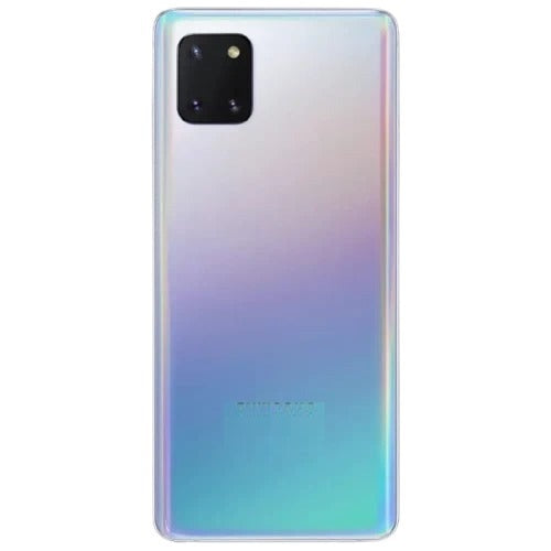 SPAREWARE® Battery Cover Back Door Body Panel For Samsung Galaxy Note 10 Lite -Silver (WITH CAMERA LENS)