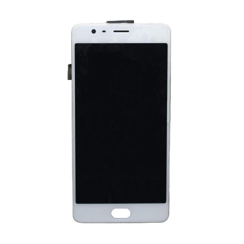 OLED Lcd Display Combo Folder for OnePlus 3 White- Zeespares.in