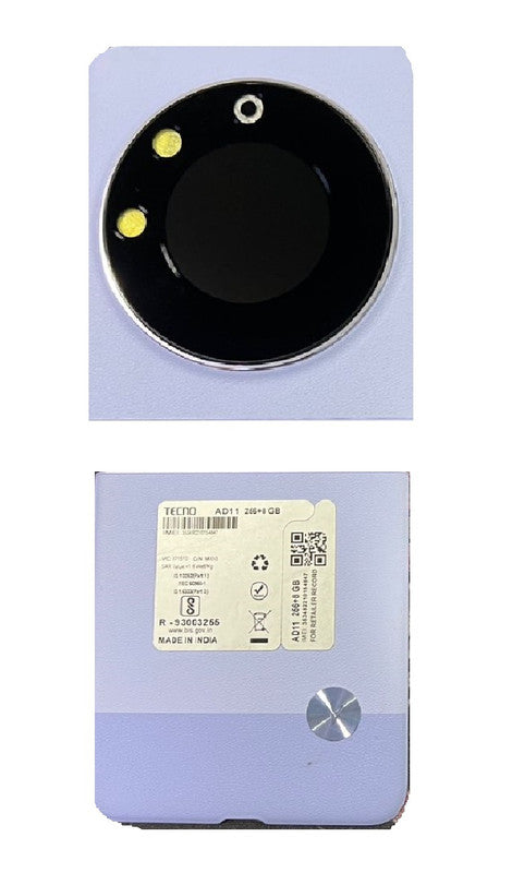 Back Panel With Camera Glass for Phantom V flip 5g Purple