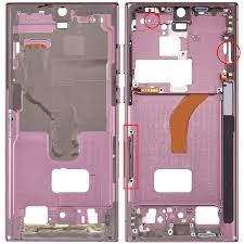 Mozomart Lcd Display Middle Frame for Samsung Galaxy S22 Ultra : Burgundy