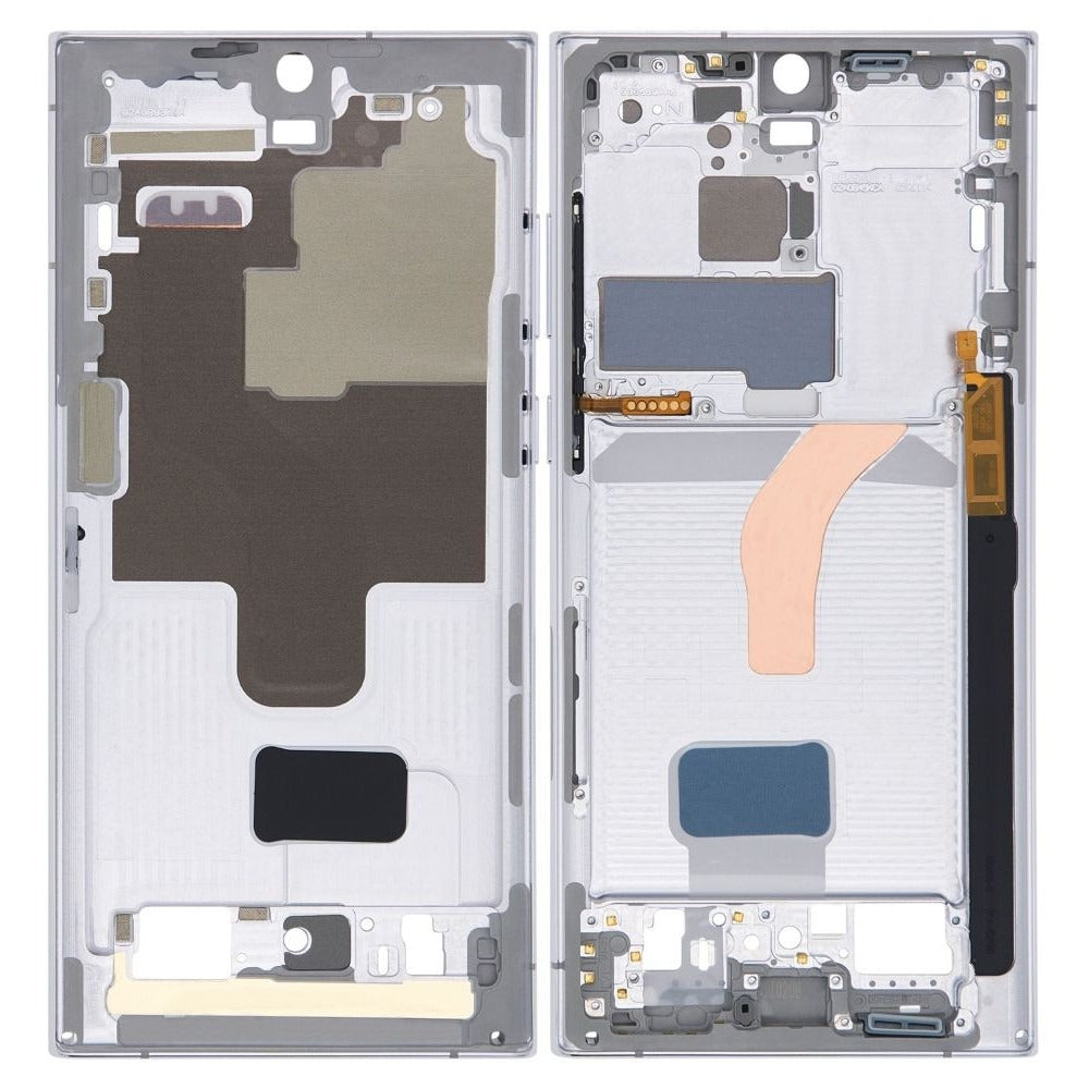 Mozomart Lcd Display Middle Frame for Samsung Galaxy S22 Ultra : White