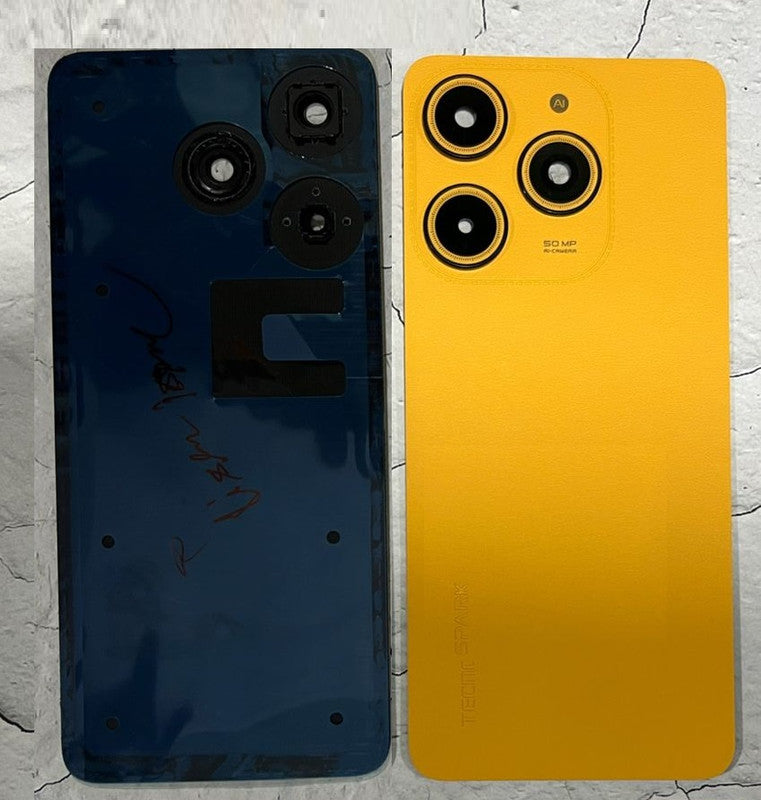 Back Panel With Camera Glass for Tecno Spark 10 4G Orange