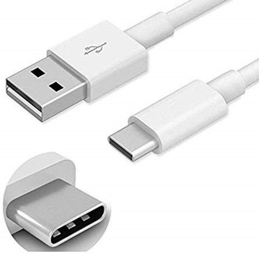 Type-C Data Cable Fast Charging, Data Transfer for All Device 90 CM White (3 Months Warranty) Zeespares