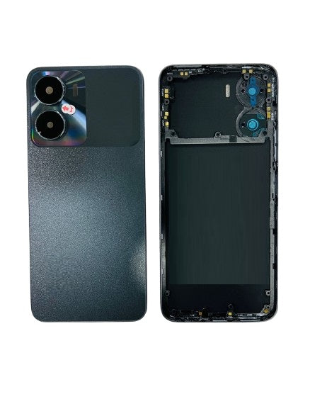 SPAREWARE® Back Door Panel Body Back Panel For Vivo T2X -Black (MIDEL RING BACK PANEL BUTTON OR CAMERA GLASS LENS WITH ALL LOGO)