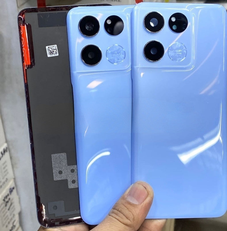 Mozomart Back Panel with Camera Lens for Oneplus 10R Lite Sky Blue Mozomart