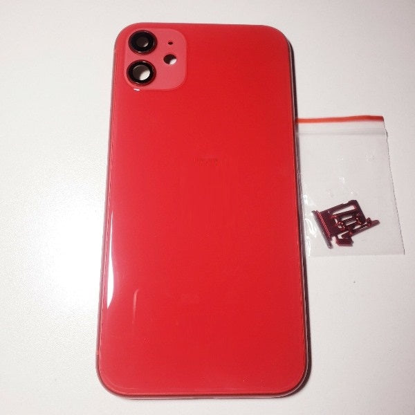 Back Panel Housing for Apple Iphone 11 Red- Zeespares – Zeespares.in