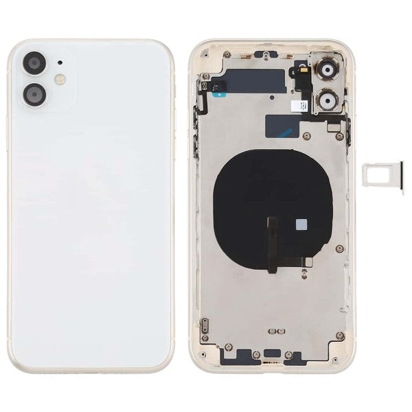 Back Panel Housing for Apple Iphone 11 White- Zeespares – Zeespares.in