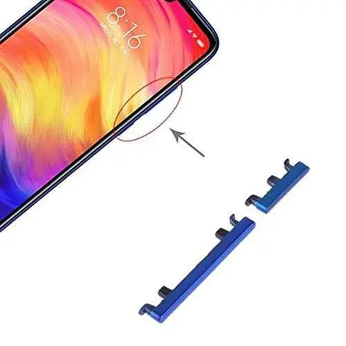 Mozomart External Side Button Out keys For Redmi Note 7 Pro Neptune Blue - Zeespares.in