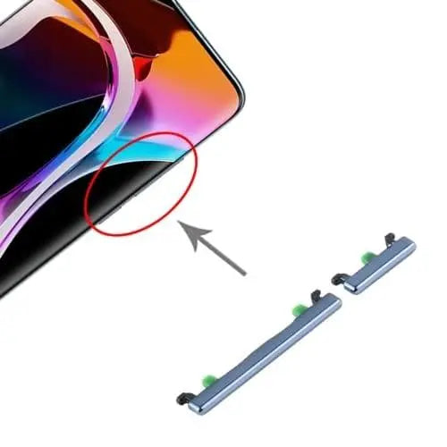 Mozomart External Side Button Out keys For  Xiaomi Mi 10 Lite 5G : Blue - Zeespares.in