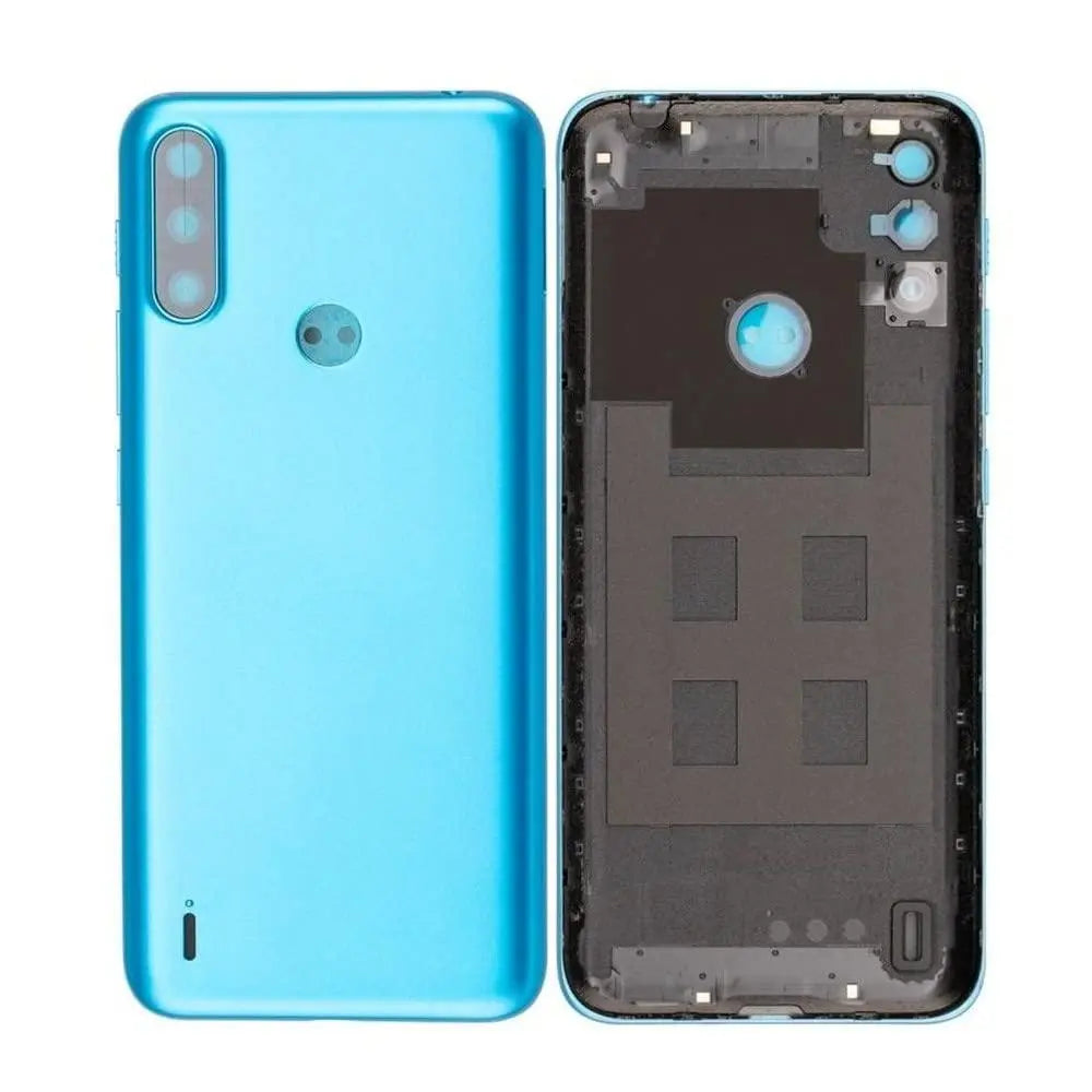 Motorola Moto E7 Power Back Panel Housing Body Tahiti blue