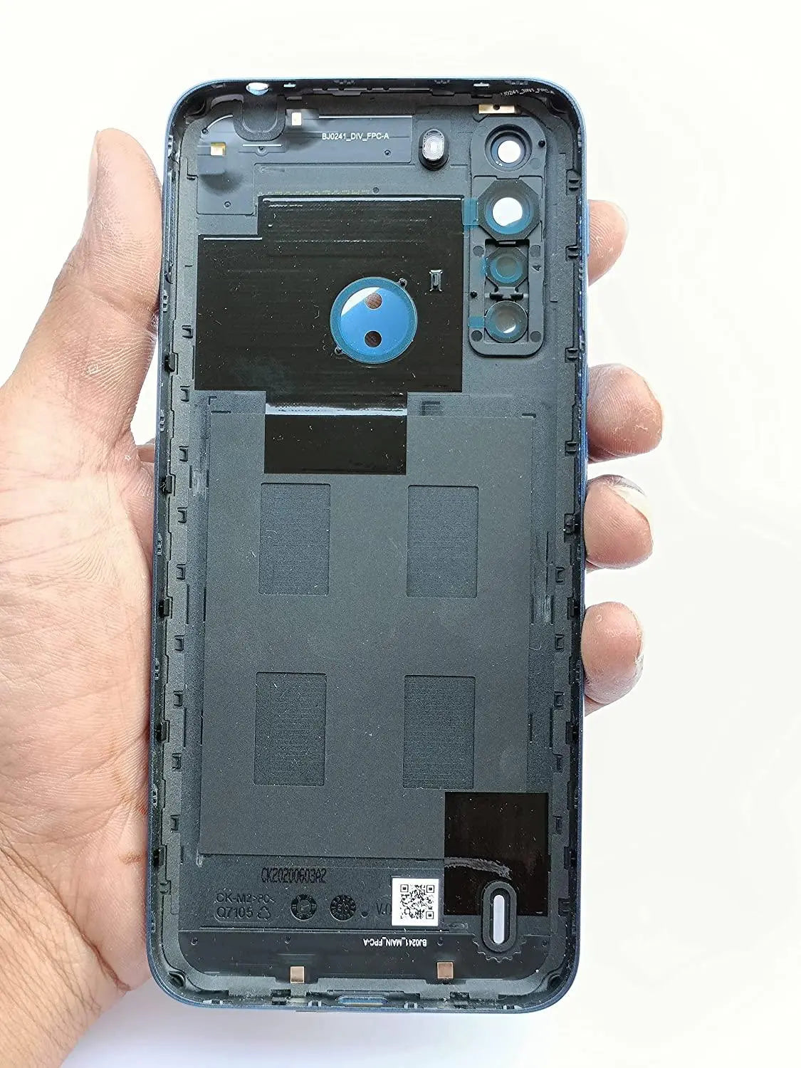 Mozomart Battery Door Back Panel Housing for Motorola One Fusion : deep sapphire blue - Zeespares.in
