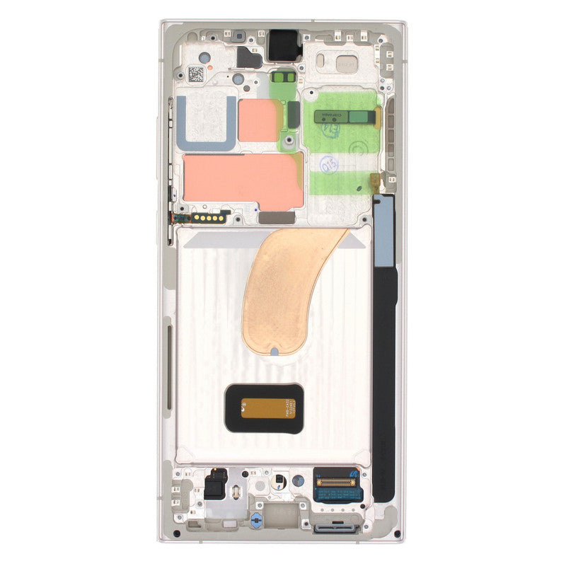 LCD Frame Middle Chassis for Samsung Galaxy S23 Ultra CreamWhite
