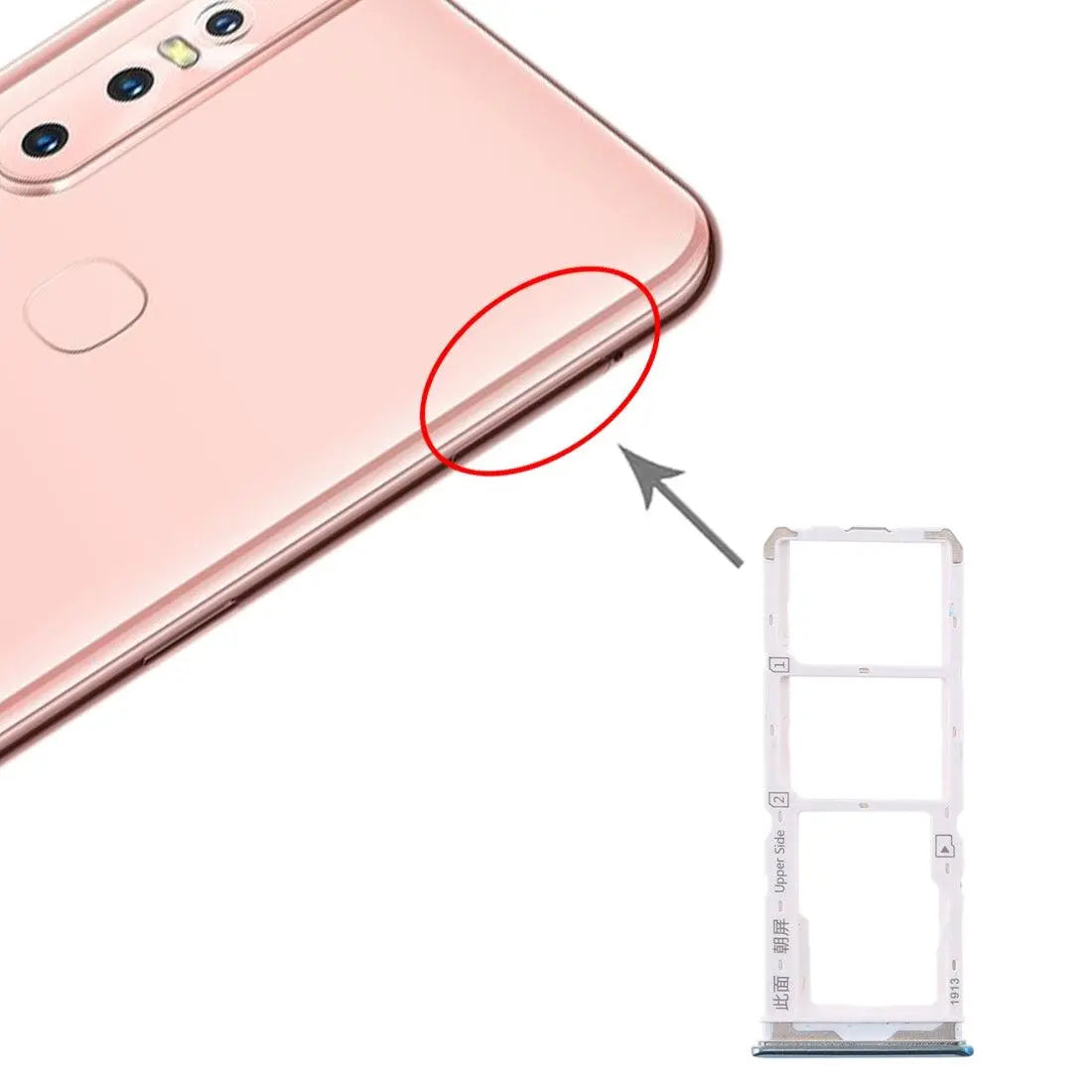 Mozomart Sim Tray Slot Holder for Vivo Y7S : Green - Zeespares.in