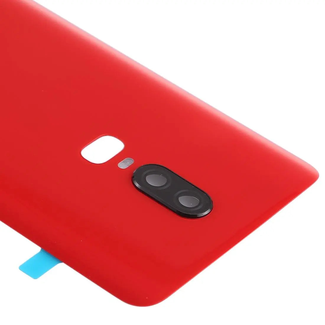 Mozomart Battery Door Back Panel Housing for Oneplus 6 {With Camera Lens} : Red - Zeespares.in