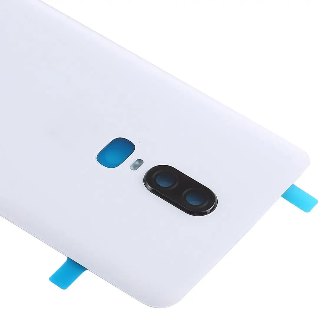 Mozomart Battery Door Back Panel Housing for Oneplus 6 {With Camera Lens} : White - Zeespares.in