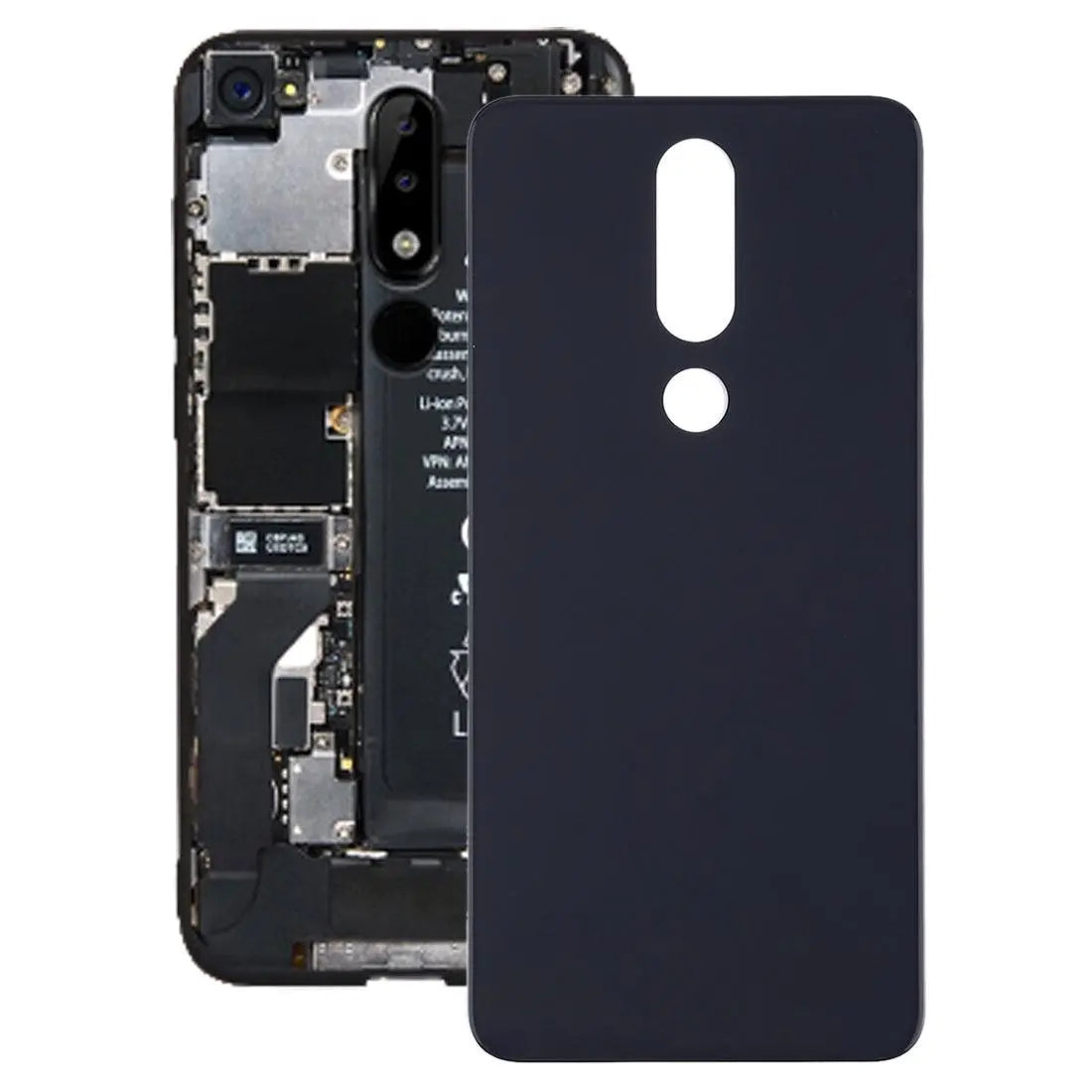 Nokia 5.1 Plus X5 Back Panel Housing Body Back Glass Black