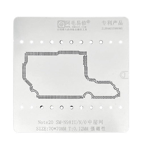 Samsung Galaxy Note 20 (SM- N981U/N/0) BGA Reballing Stencil