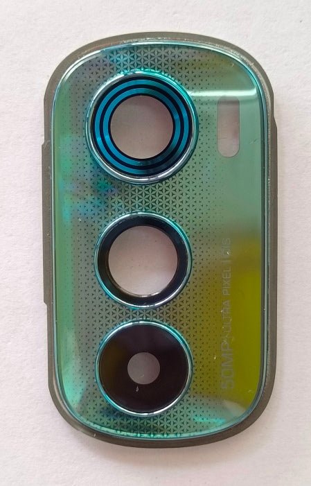 Mozomart Back Camera Glass Lens with Frame for Moto Edge 30 : Aurora Green - Zeespares.in