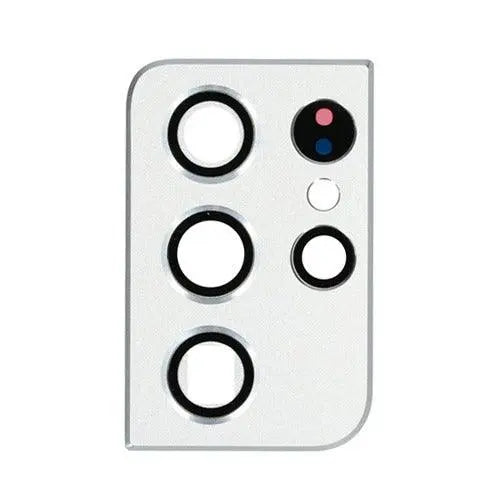 Mozomart Back Camera Glass Lens With Frame for Samsung Galaxy S21 Ultra Silver - Zeespares.in