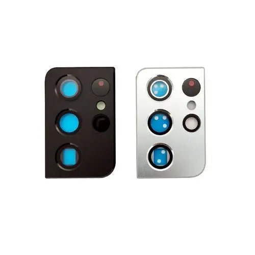 Mozomart Back Camera Glass Lens With Frame for Samsung Galaxy S21 Ultra Silver - Zeespares.in