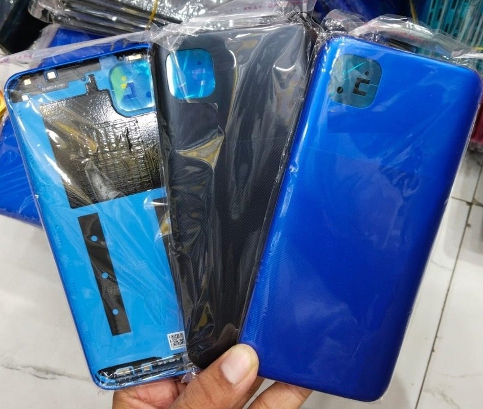 Mozomart Back Panel for Poco C3  Black - Zeespares.in
