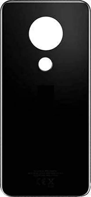 Mozomart Back Panel Glass for Nokia 7.2 / Nokia 6.2 : Black (Matt Finish) - Zeespares.in